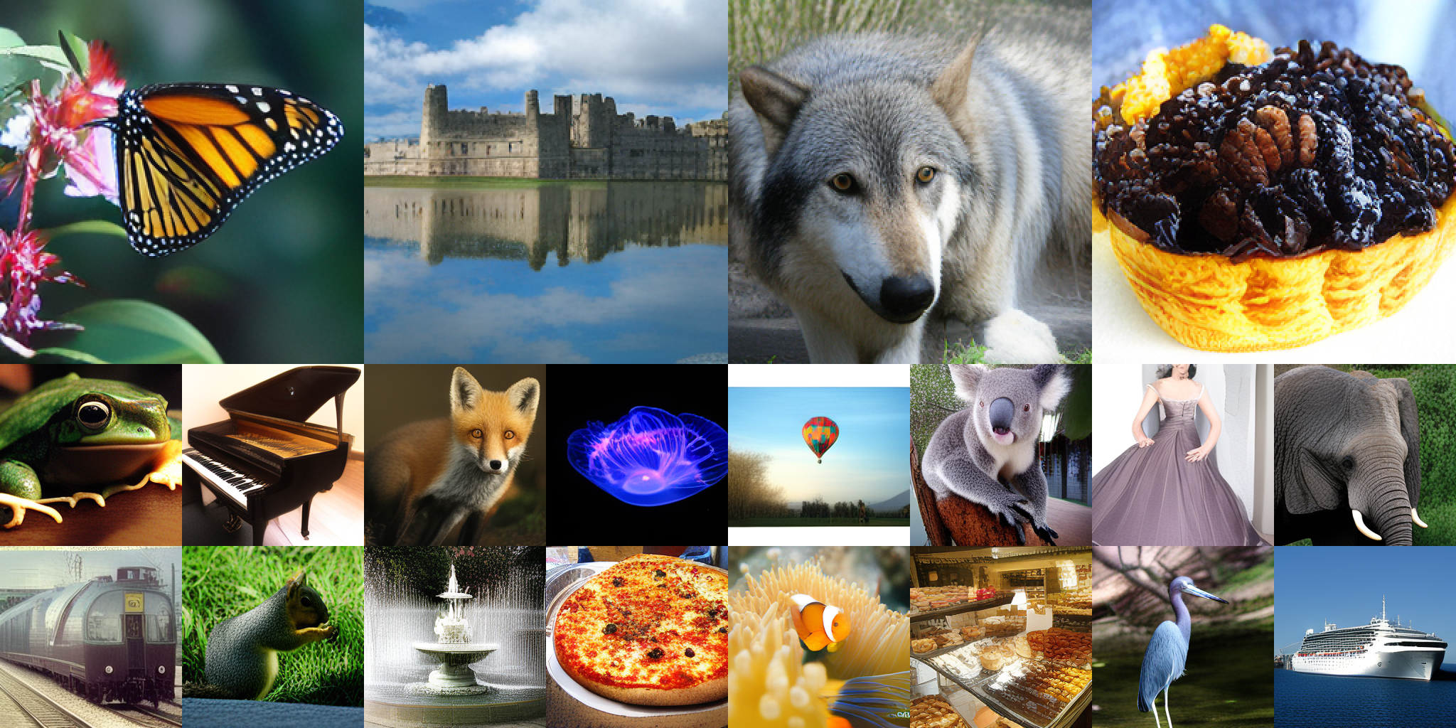 Curated image samples generated by EVA-L on ImageNet
